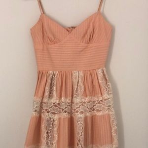 Betsey Johnson Pintuck and Lace Dress